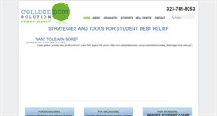 Desktop Screenshot of collegedebtsolution.com