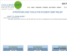 Tablet Screenshot of collegedebtsolution.com